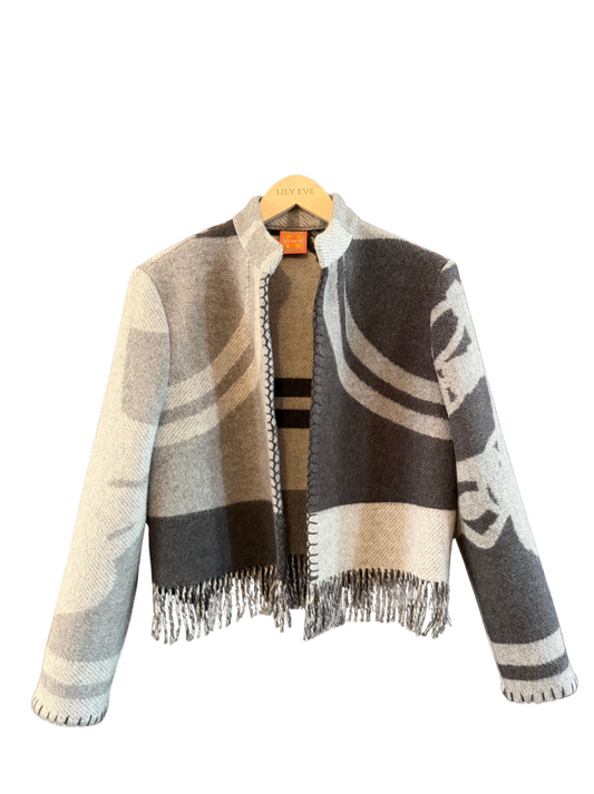 The Charcoal Fringe Jacket