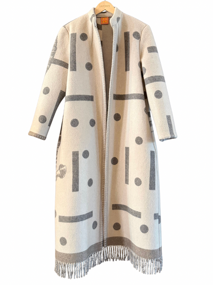The Grey Polka Fringe Coat
