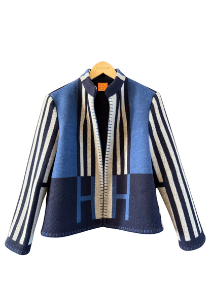 The Navy Linear Jacket