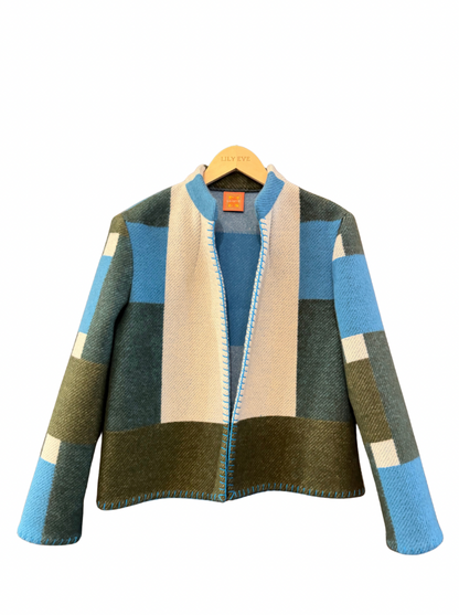 The Turquoise Grid Jacket