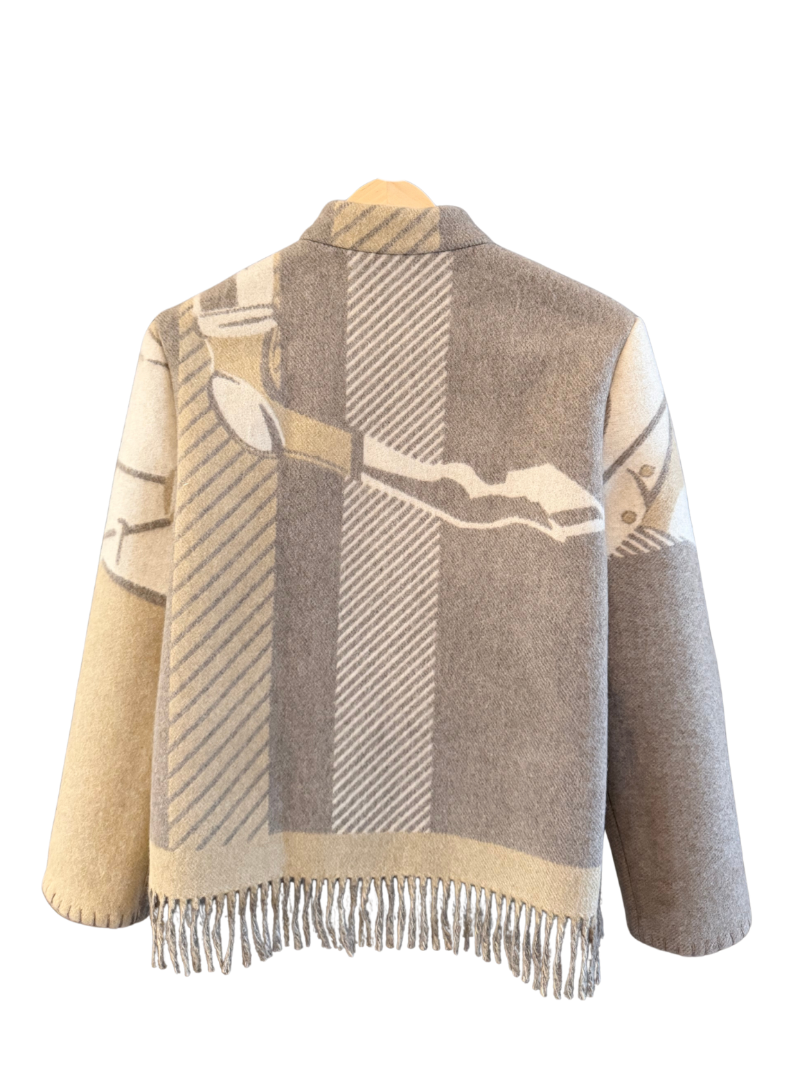 The Taupe Horse Fringe Jacket