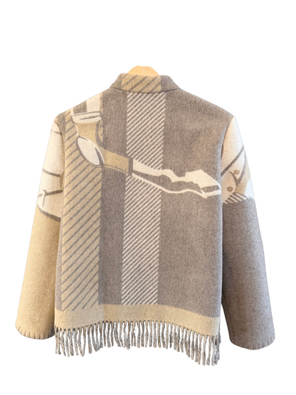 The Taupe Horse Fringe Jacket