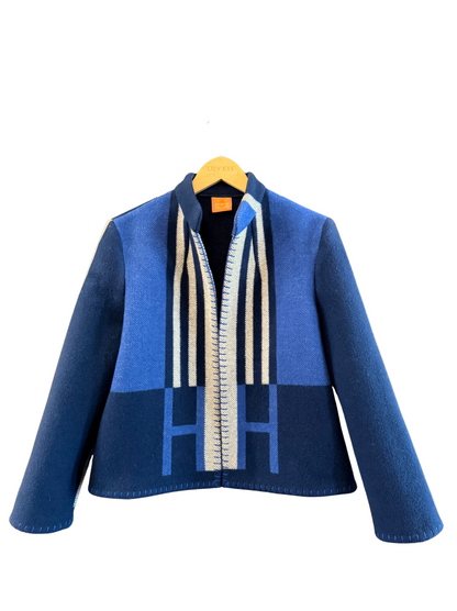 The Navy Pinstripe Jacket
