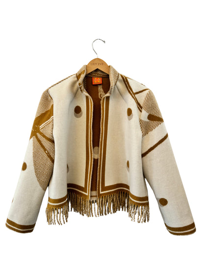 The Brown Polka Dot Fringe Jacket